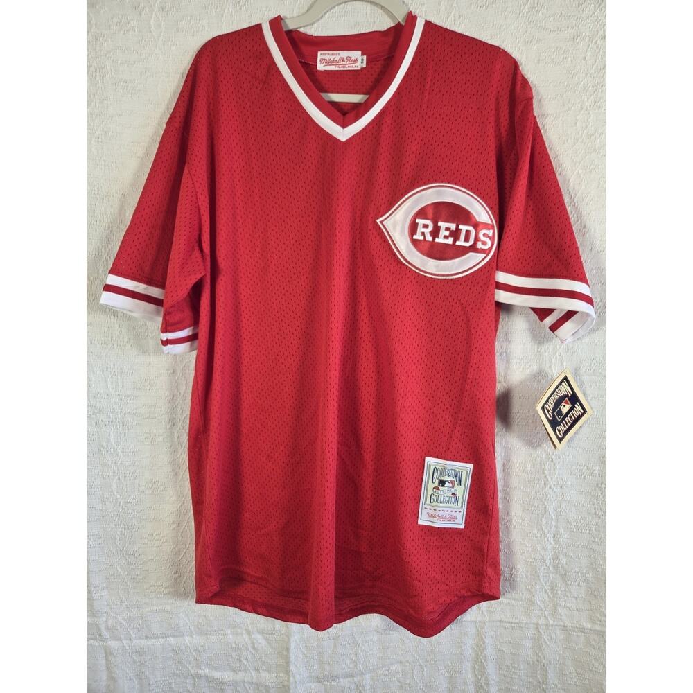 Mitchell & Ness‎ Cincinnati Reds Cooperstown Collection Rose Practice Jersey #14